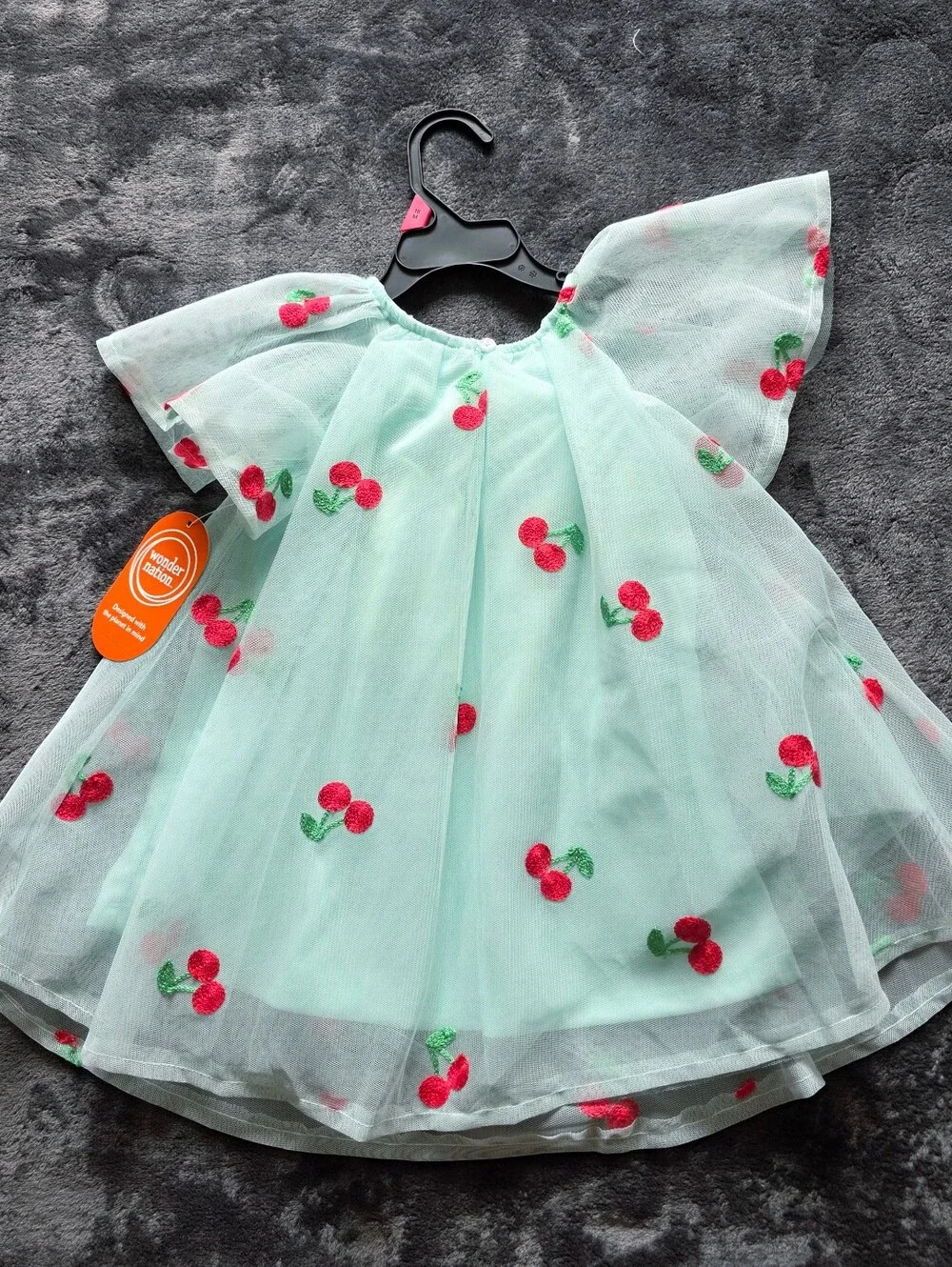NWT baby girl mesh dress bundle for summer Floral Print with Short Sleeves